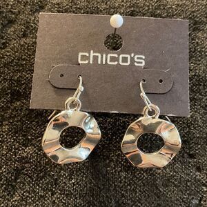 0010-New Chico's Silver Dangle Earrings